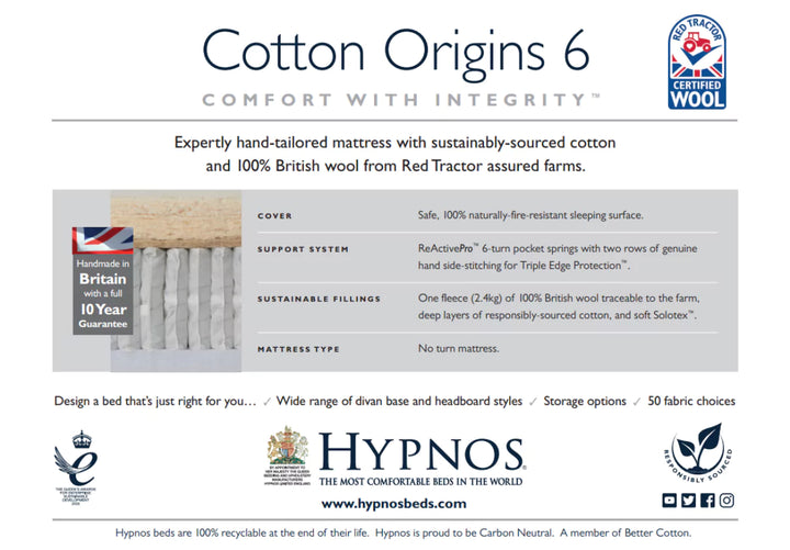 Hypnos Cotton Origins 6 Divan Bed