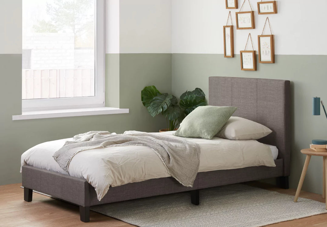 Birlea Berlin Fabric Bed Frame Grey