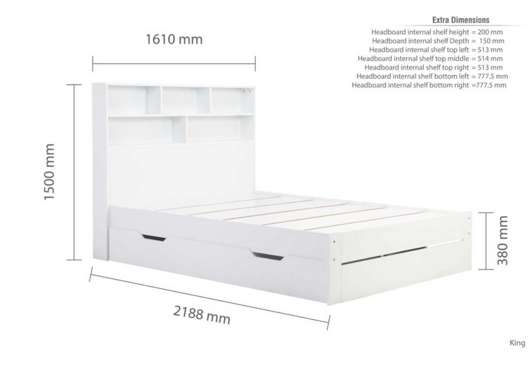 Birlea Alfie Wooden Storage Bed Frame