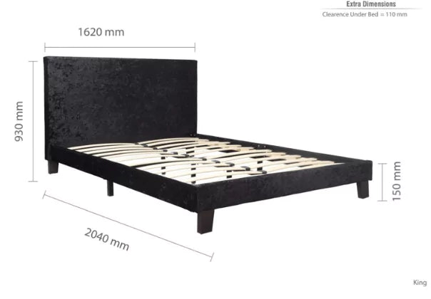 Birlea Berlin Fabric Bed Frame