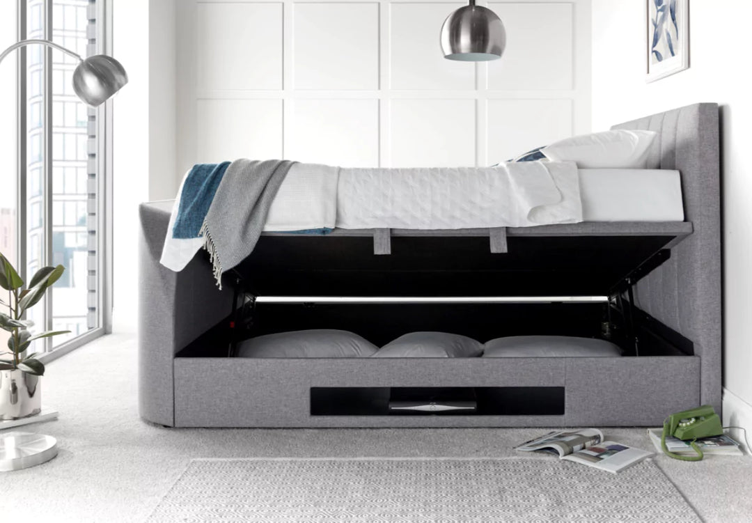 Kaydian Medway TV Ottoman Bed Frame Marbella Grey