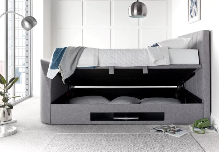 Kaydian Medway TV Ottoman Bed Frame Marbella Grey