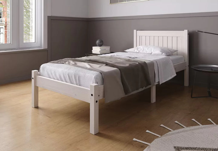 Birlea Rio Wooden Bed Frame White Wash