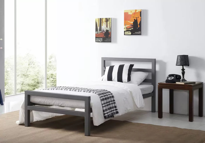 Time Living City Block Bed Frame Grey