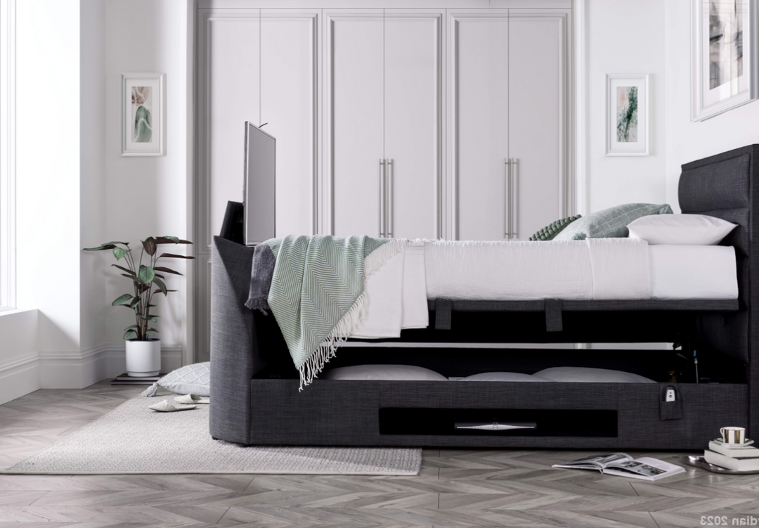 Kaydian Kirkley TV Ottoman Bed Frame Slate