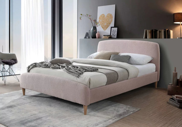 Birlea Otley Fabric Bed Frame Blush Pink