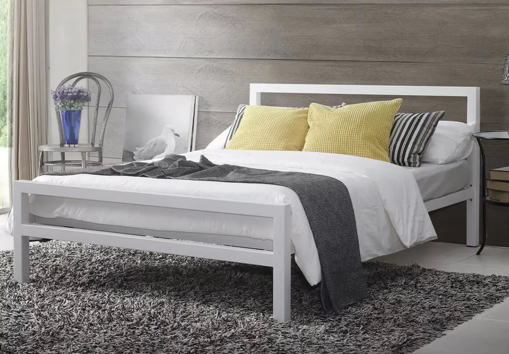 Time Living City Block Bed Frame White