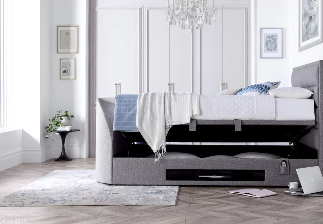 Kaydian Kirkley TV Ottoman Bed Frame Grey