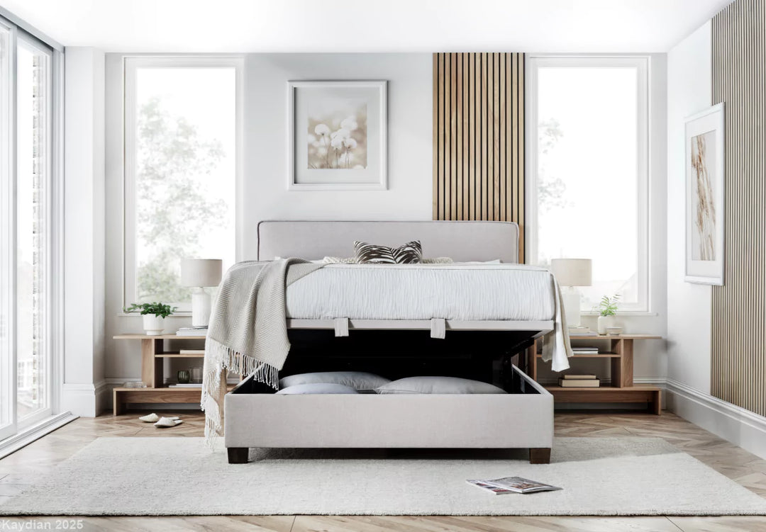 Kaydian Newton Ottoman Bed Frame Maskat Clay