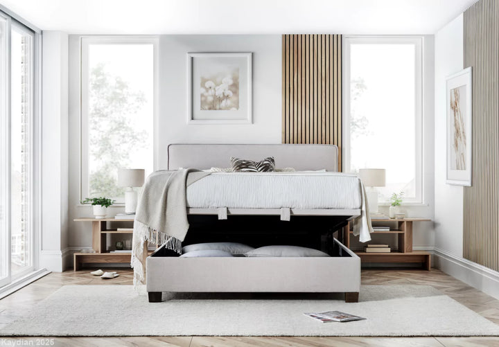 Kaydian Newton Ottoman Bed Frame Maskat Clay
