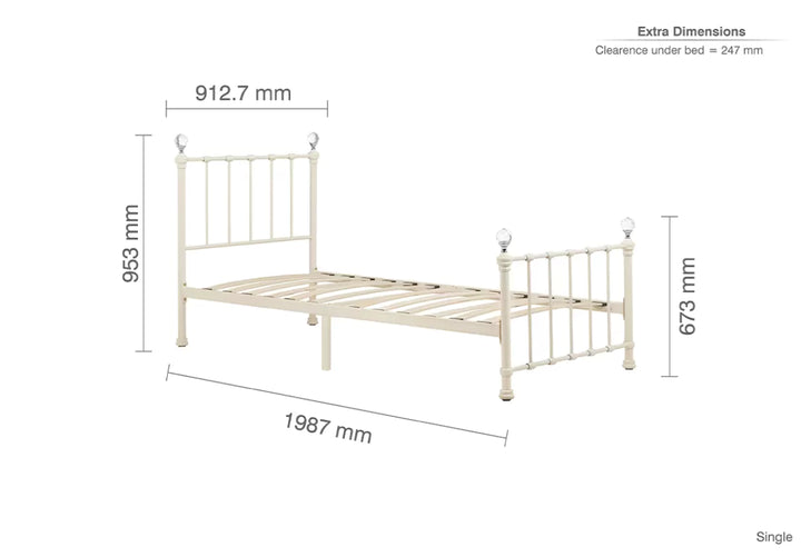 Birlea Jessica Metal Bed Frame