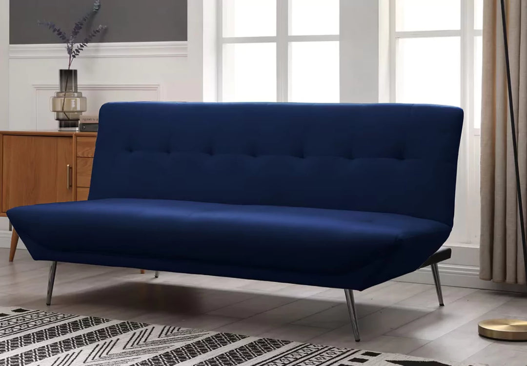 Limelight Astrid Fabric Sofa Bed Navy Blue
