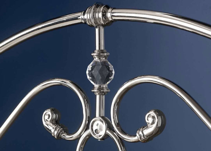 Bentley Elena Shiny Nickel Bed Frame