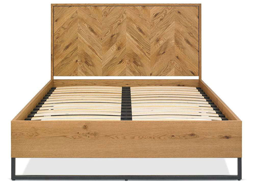 Bentley Riva Rustic Oak Panel Bed Frame