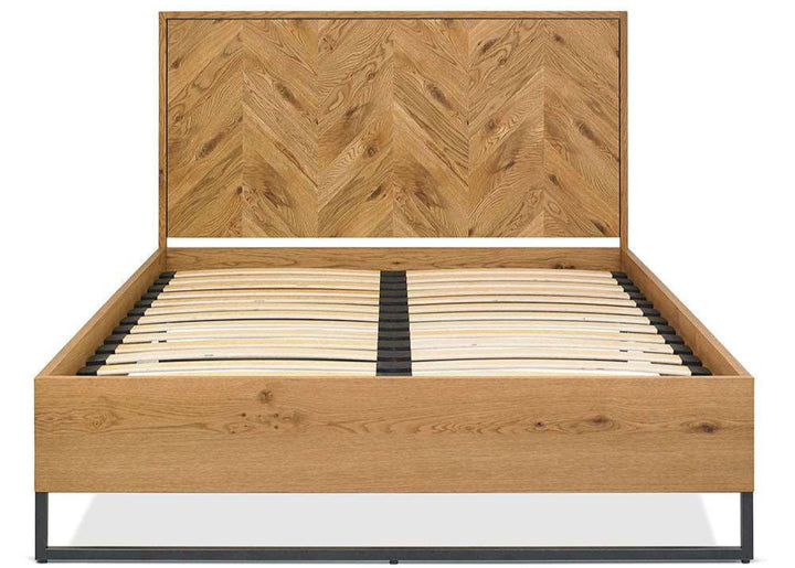 Bentley Riva Rustic Oak Panel Bed Frame