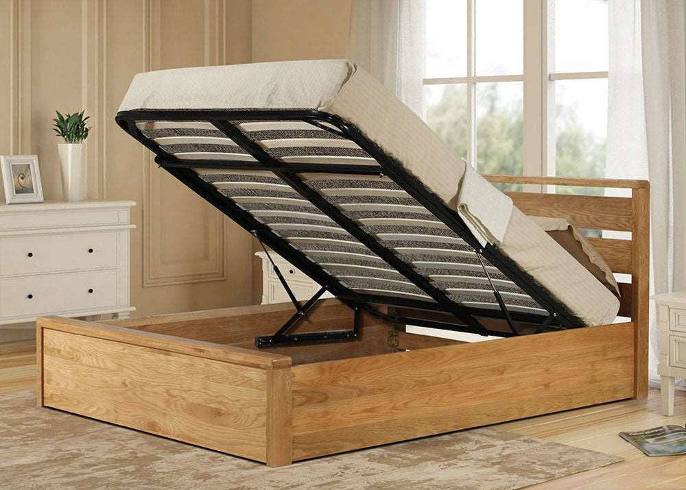 Emporia Modena Solid Oak Ottoman Bed Frame