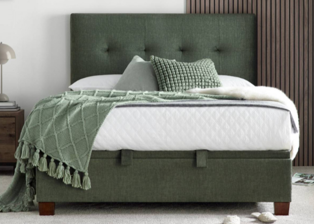 Kaydian Walkworth Ottoman Bed Frame Super King Winter Moss Green