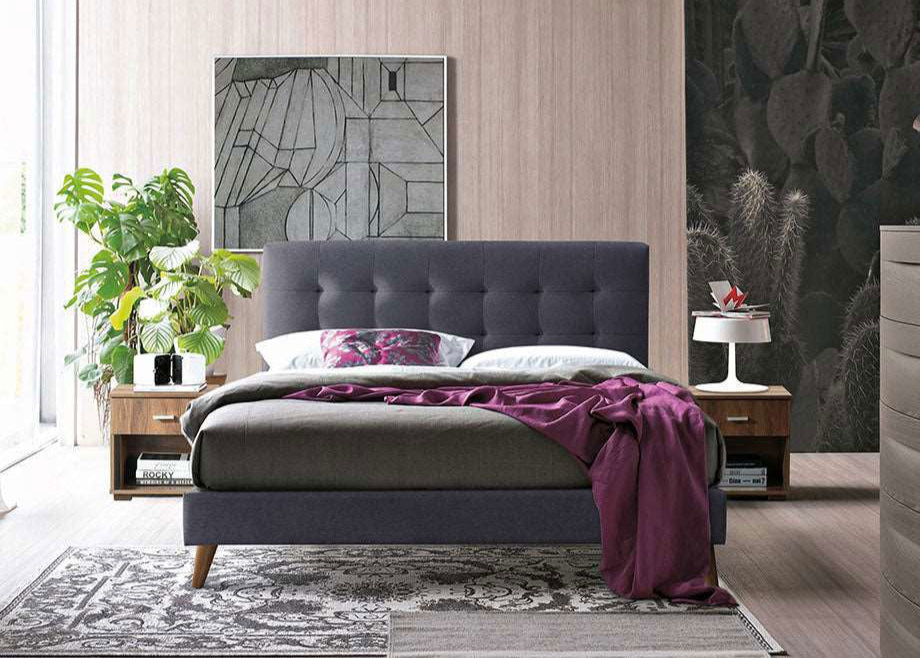Time Living Novara Bed Frame Dark Grey
