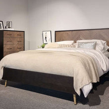 Load image into Gallery viewer, Bentley Sienna Fumed Oak and Peppercorn Bed Frame
