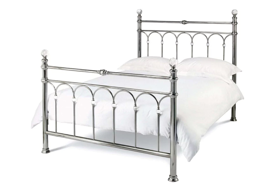 Bentley Krystal Antique Nickel Headboard