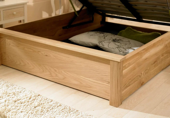 Emporia Monaco Solid Oak Ottoman Bed Frame