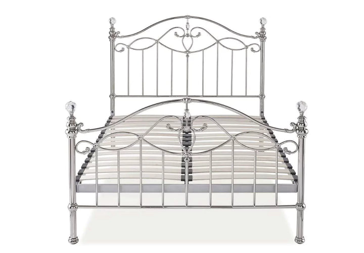 Bentley Elena Shiny Nickel Bed Frame