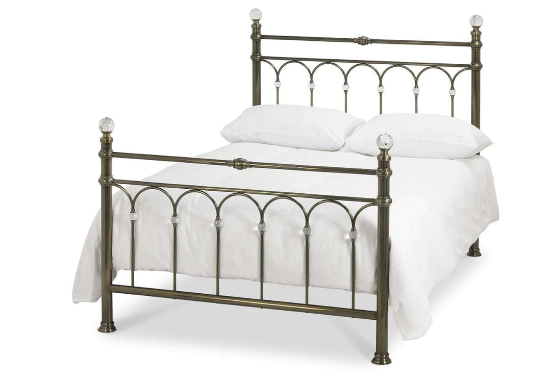 Bentley Krystal Antique Brass Bed Frame