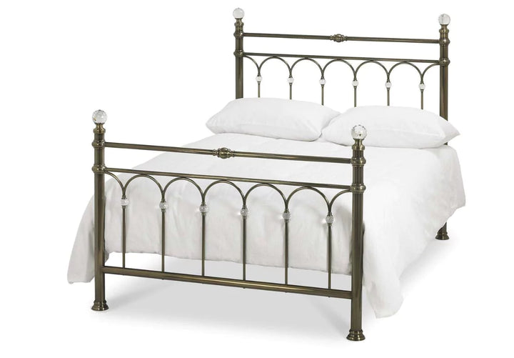 Bentley Krystal Antique Brass Bed Frame