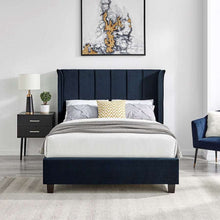 Load image into Gallery viewer, Limelight Polaris Bed Frame Navy Blue
