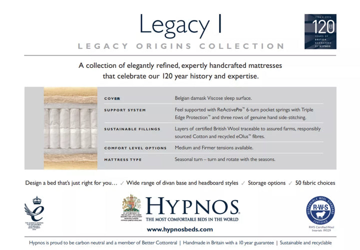 Hypnos Legacy Origins 1 Divan Bed