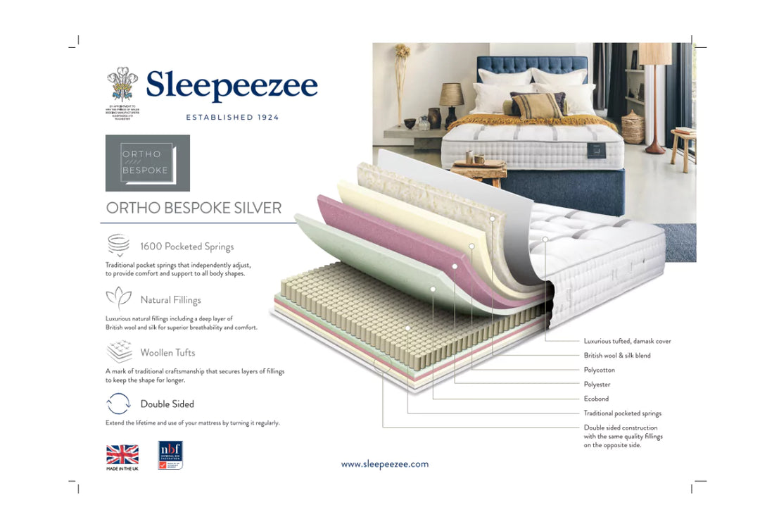 Sleepeezee Ortho Bespoke Silver 1600 Mattress