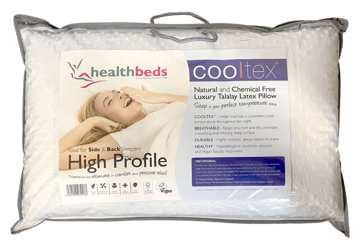 Health Beds Cooltex High Profile Latex Pillow