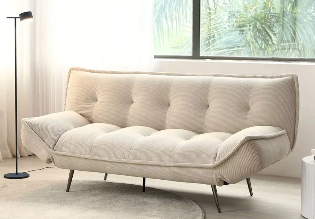 Limelight Remi Fabric Sofa Bed Natural Cord