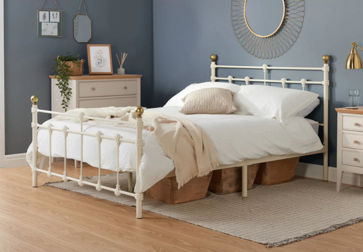 Birlea Atlas Metal Bed Frame Cream