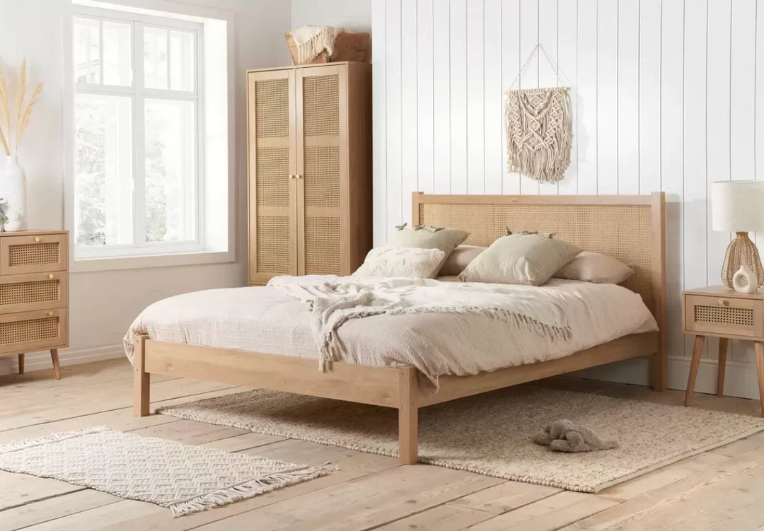 Birlea Croxley Rattan Bed Frame Oak