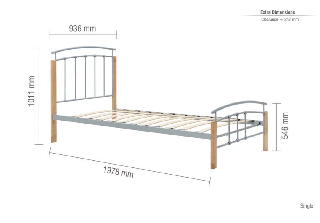 Birlea Tetras Metal Bed Frame