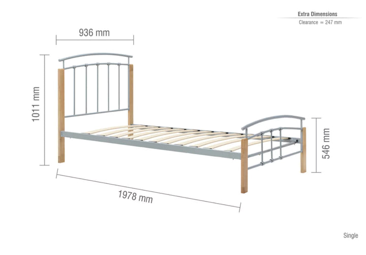 Birlea Tetras Metal Bed Frame