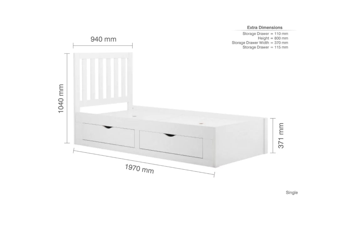 Birlea Appleby Wooden Storage Bed Frame