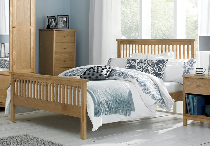 Bentley Atlanta Oak High Foot End Bed Frame