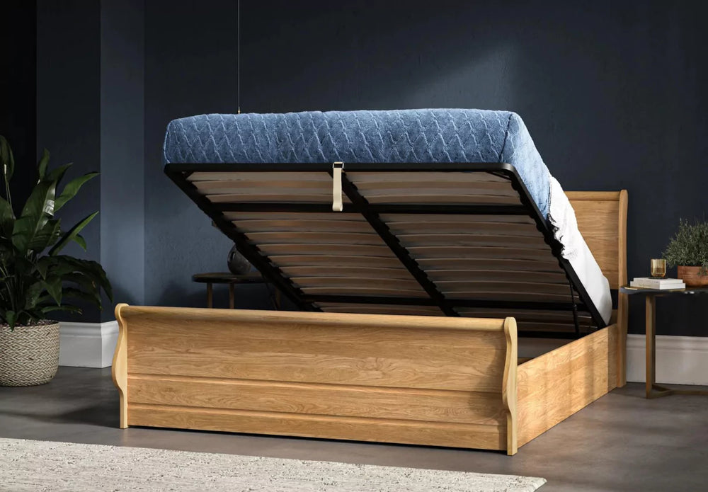 Emporia Windsor Oak Ottoman Bed Frame