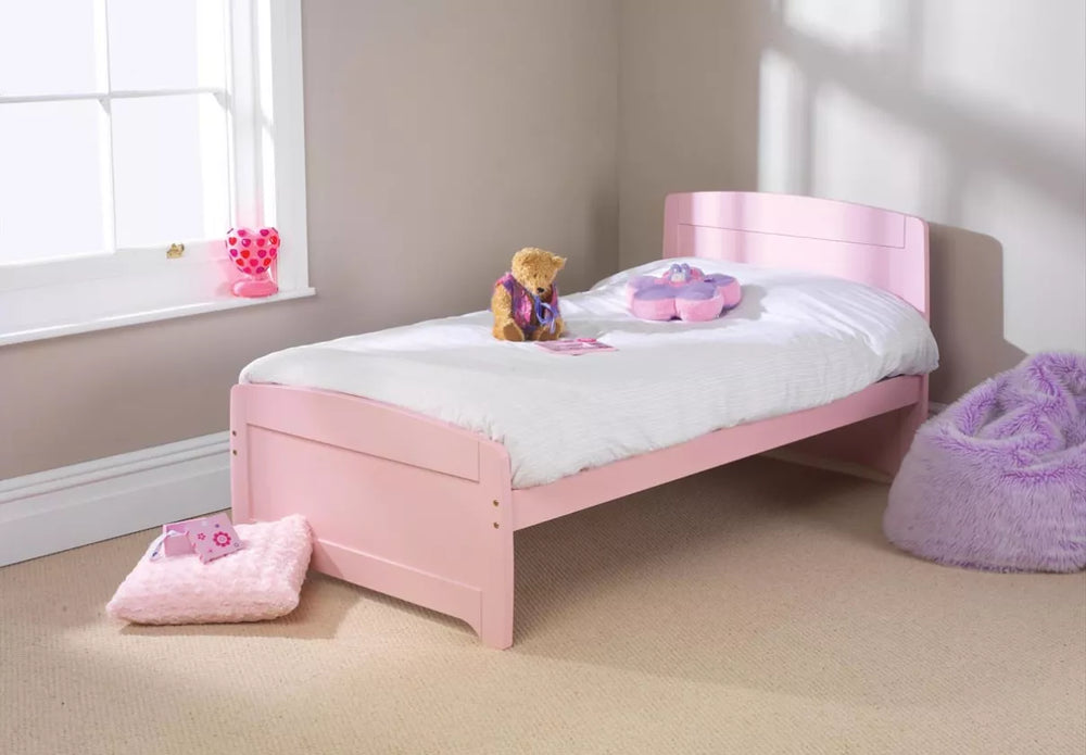 Friendship Mill Rainbow Kids Bed Frame Single Pink Finish
