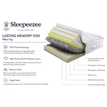 Load image into Gallery viewer, Sleepeezee Lasting Memory 1200 Mattress
