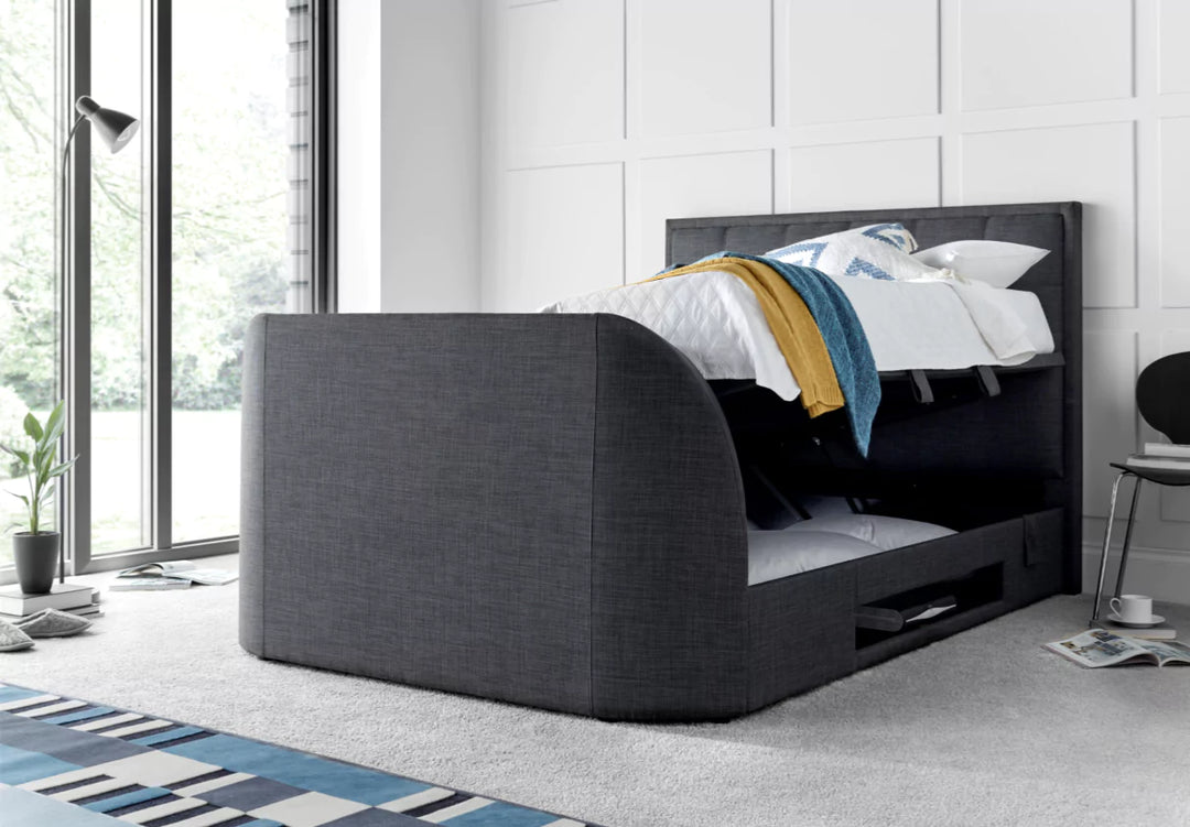 Kaydian Falmer TV Ottoman Bed Frame King Pendle Slate