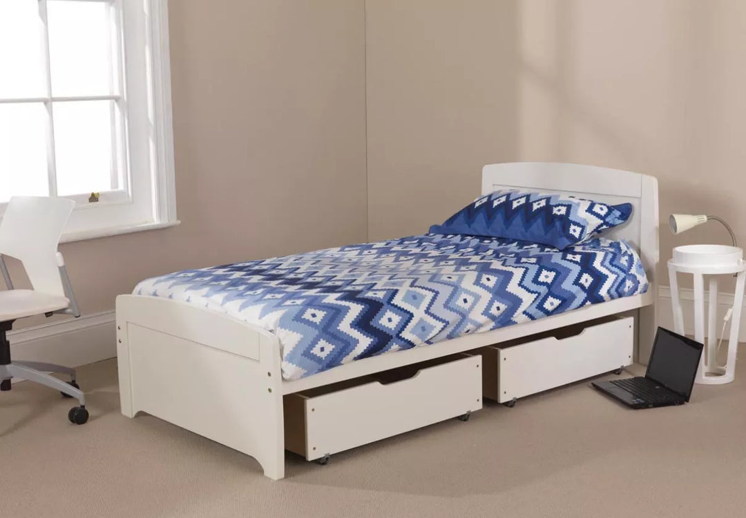 Friendship Mill Rainbow Kids Bed Frame Single White Finish