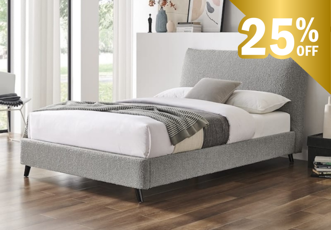 Limelight Luna Pillow Boucle Bed Frame - Sale King Dove Grey