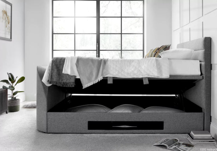 Kaydian Appleton TV Ottoman Bed Frame Marbella Grey