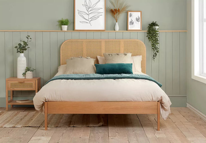 Birlea Margot Rattan Oak Bed Frame Oak