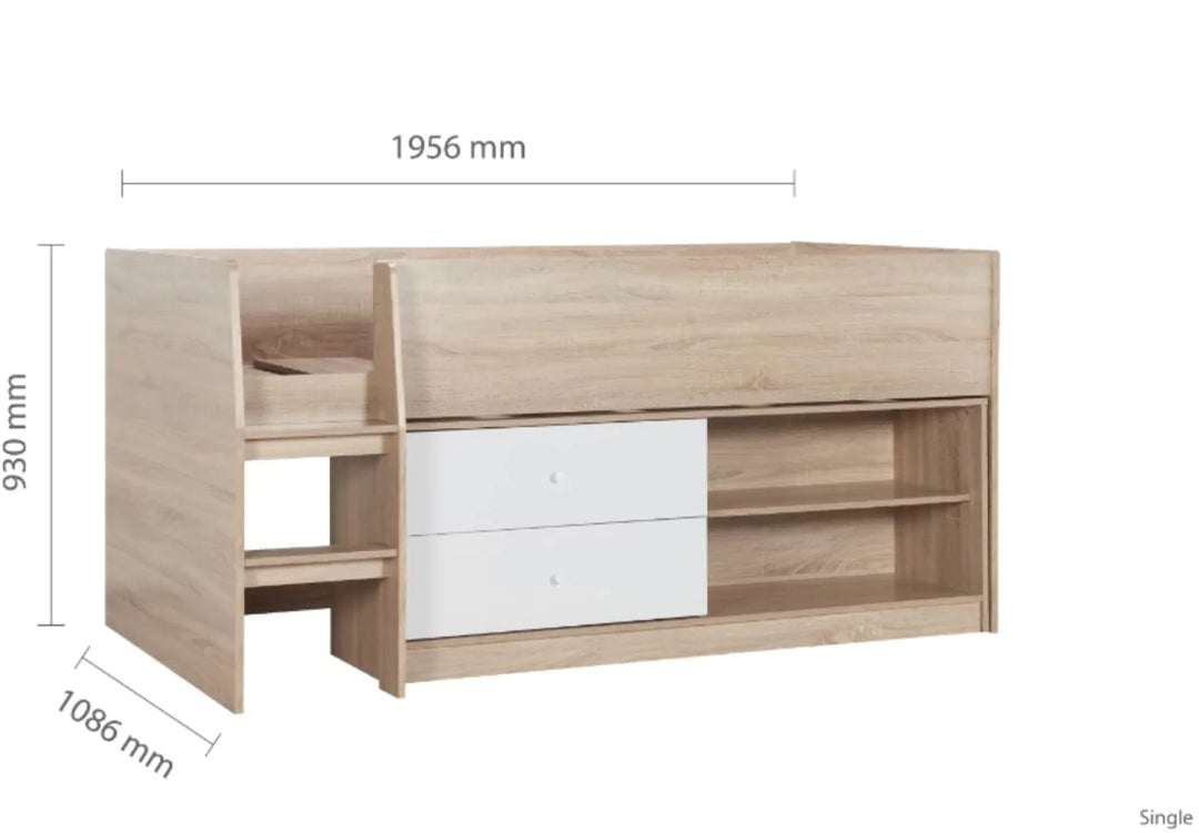 Birlea Leyton Kids Wooden Cabin Bed