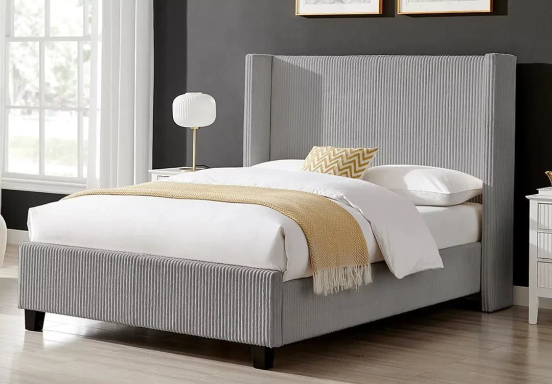 Limelight Gemini Fabric Bed Frame Grey Cord