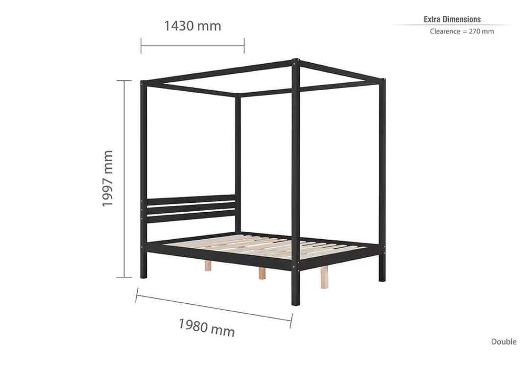 Birlea Mercia Four Poster Bed Frame